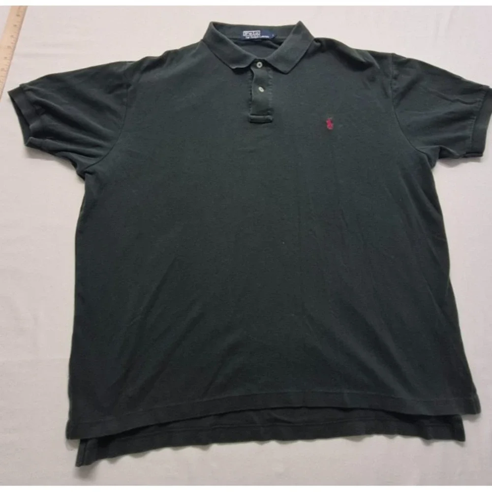 Polo Ralph‎ Lauren men's dark green short sleeve polo shirt LG 100% Cotton